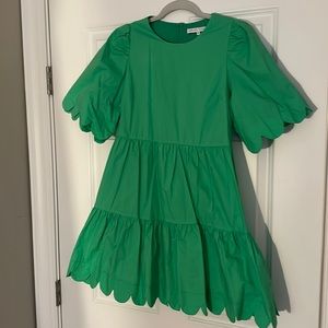 Super fun green dress from English Factory, size medium. With POCKETS :))